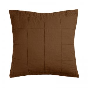 French Flax Linen Quilted European Pillowcase | Hazel