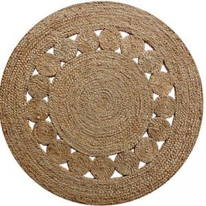 French Knot Jute Round Rug | Natural