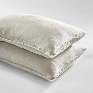 French Linen Standard Pillowcase Set | Natural