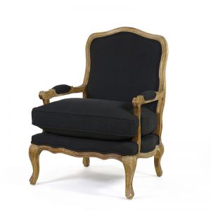 French Provincial Adele Occasional Chair | Black | by Black Mango