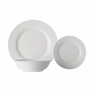 FX01425 White Basics European 12-piece Dinner Set