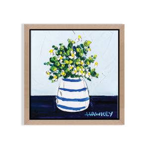 Girl in the Country Navy | Angela Hawkey | Mini Framed Canvas by Artist Lane