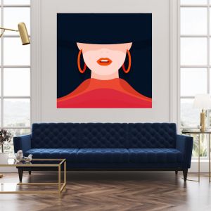 Girl In The Hooped Earring | Canvas Wall Art by Hoxton Art House