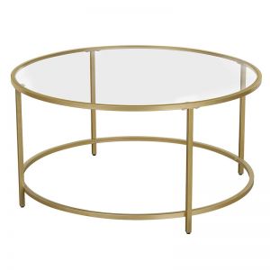 Glass Coffee Table | Gold