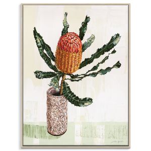 Glee Banksia In Flannel Flower Vase | Julie Lynch | Prints or Canvas by Artist Lane