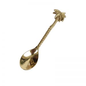 Golden Brass Teaspoon | Palm Tree | Pineapple Traders