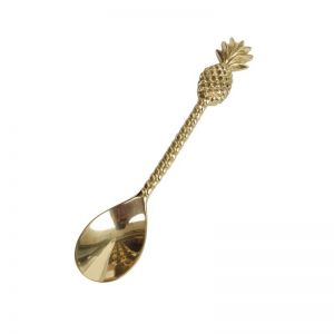 Golden Brass Teaspoon | Pineapple | Pineapple Traders
