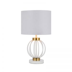 Grada Table Lamp | White and Antique Gold | Luxe Living