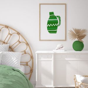 Green Vase | Framed Canvas or Print