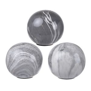 Grey Marbleized Balls | Set of 3