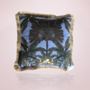 Gypsy Palm Cushion | 45cm Blue