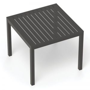 Halki Outdoor Table | Matt Charcoal | 90cm x 90cm