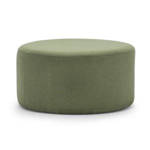 Halle Medium Round Ottoman Pouf | Moss Green | by L3 Home