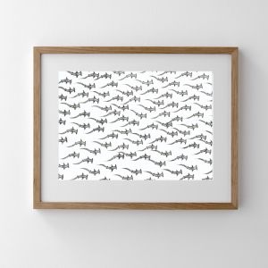 Hammehead Sharks | Unframed Art Print
