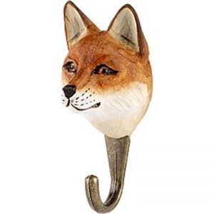 Hand Carved Fox Hook