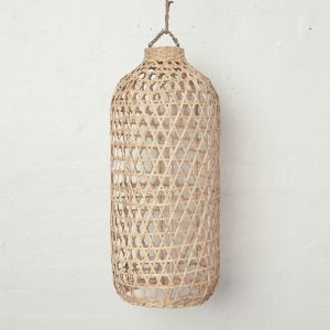 Handwoven Bamboo Tall Lampshade in Natural
