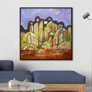 Hanging Rock / Ngannelong 13 I Framed Canvas Print by Michael Wolfe