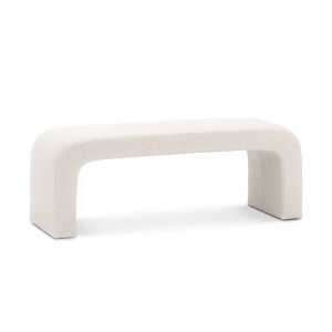 Harper 120cm Arch Bench Seat | Boucle Cream