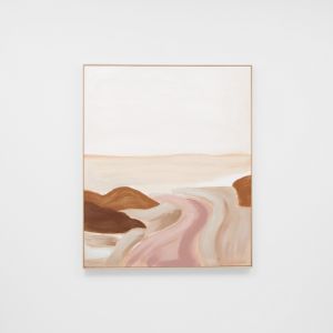 Hazy Horizon | Blush Framed Canvas