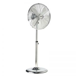 Heller 45cm Cooling/Oscillating/Tilt Adjustment  Metal Pedestal Fan - Chrome