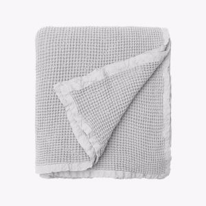 Hepburn Waffle Blanket | Silver | Large