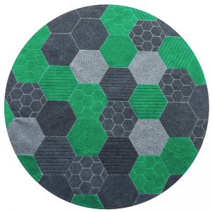 Hex Round Rug | Green | By Ground Control