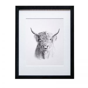 Highland Cow | A4 Framed Print by Cathy Hamilton
