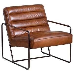 Hilda Leather Armchair | Havana Brown | Schots