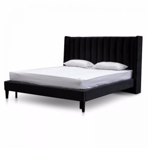 Hillsdale King Bed Frame | Black Velvet