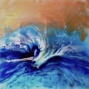 Horse | Blue Spirits of the Ocean | Original Abstract Beach Artwork | Antuanelle COMMISSION
