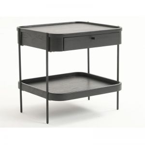 Humla Side Table with Storage | Black | Trit House