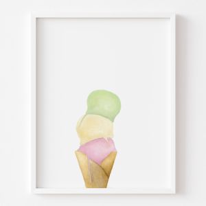 Ice Cream | Unframed Art Print by Hannah Crouch