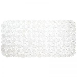 iDesign 67cm Pebble Bath Mat Clear Home Bathroom/Shower/Bathtub Slip Free