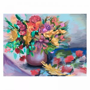 Impressionist Blooms | Framed Art Print on Acrylic