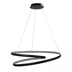 Infinity 80cm LED Spiral Pendant | Black/White