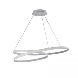 Infinity 80cm LED Spiral Pendant | White