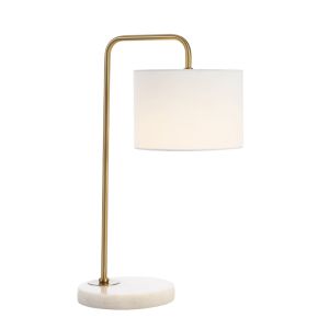 Ingrid Table Lamp | Antique Gold and White