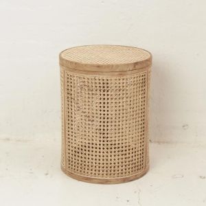 Iola Rattan Side Table with Storage