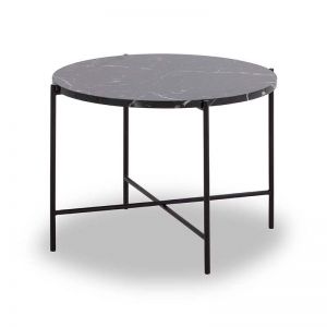 JADEN Side Table Large 60cm - Black & White