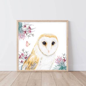 Jarrah the Australian Barn Owl | Art Print by Popcorn Blue