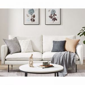 Jasmine Boucle 3 Seater Sofa | Creamy White