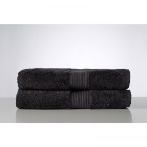 Jaspa Herington Egyptian Cotton Queen Bath Towel | Charcoal