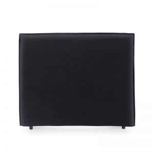 Juno Bedhead with Slipcover | Double | Black | by Black Mango