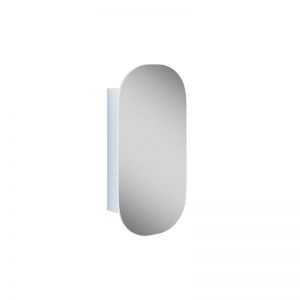 Kado Lussi 480mm Mirror Cabinet Satin White Painted Finish | Reece
