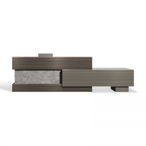 Kasper Reception Desk Left Panel | 2.8M | Charcoal & Grey