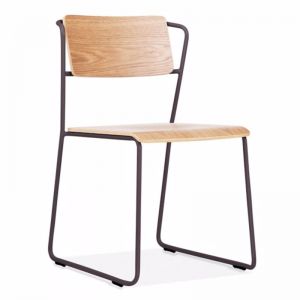Krafter Chair | Matte Black Frame | Oak Seat