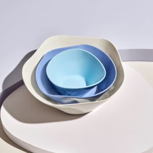 Kütahya Porselen Skallop x Karim Rashid Salad/Fruit Bowl | Cream