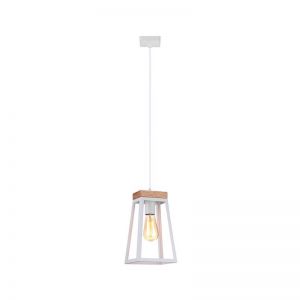 Lanterna Wood Pendant Light | White