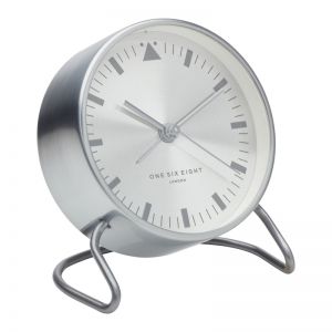 Lara Silent Alarm Clock | Silver