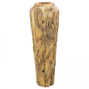 Large Marama Reclaimed Teak Vase | Natural Finish | Schots